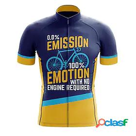 21Grams Mens Cycling Jersey Short Sleeve BlueYellow Retro