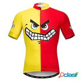 21Grams Mens Cycling Jersey Short Sleeve Red / Yellow