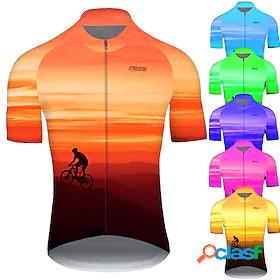 21Grams Mens Cycling Jersey Short Sleeve Red / Yellow Black