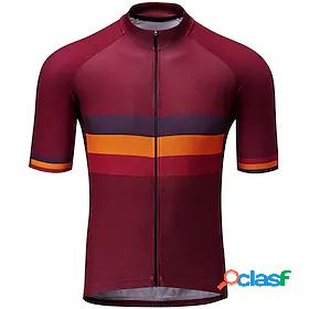 21Grams Mens Cycling Jersey Short Sleeve Red / Yellow Blue