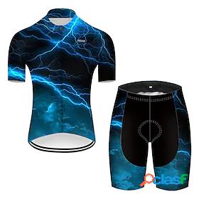 21Grams Mens Cycling Jersey with Shorts Short Sleeve Nylon