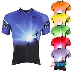 21Grams Per uomo Manica corta Maglia da ciclismo Verde Viola