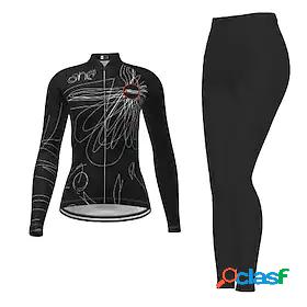 21Grams Womens Cycling Jersey with Tights Long Sleeve -
