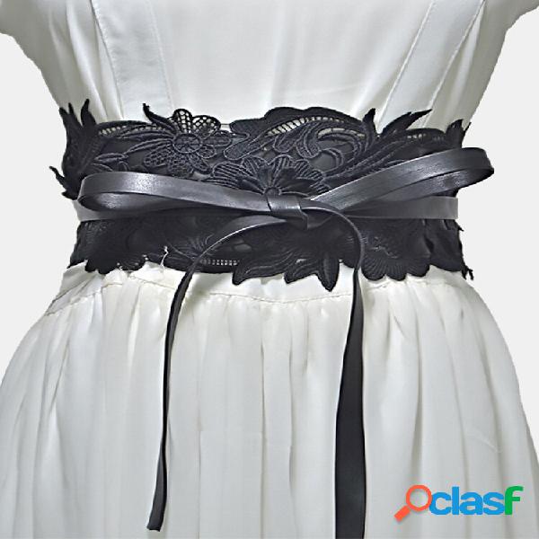 240 CM Donne Fiore Tessuto di Pizzo Solido PU Patchwork