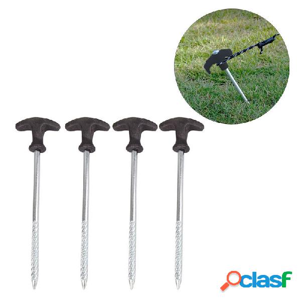 4 pezzi Tenda Unghie Outdoor campeggio Tendina a spirale