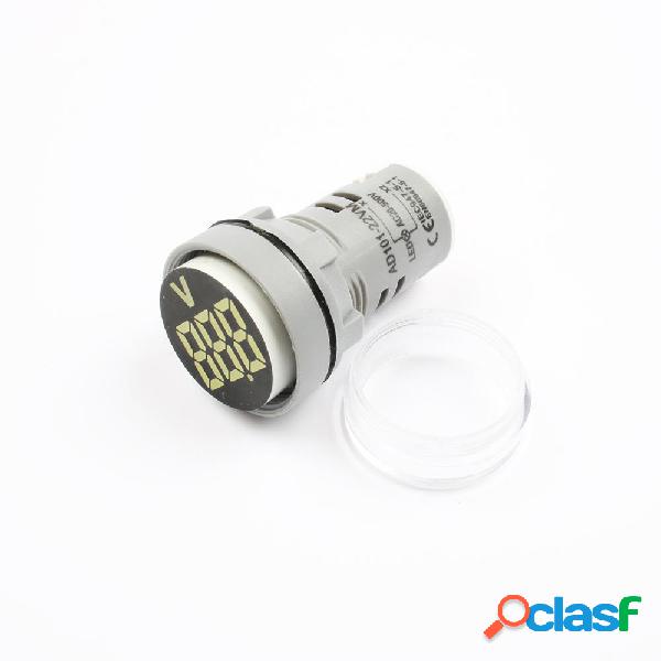 5 pz Bianco LED 22mm Strumento di Misura della Tensione DC