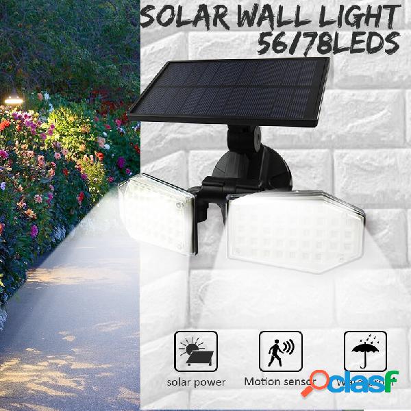 56 / 78LED solare Alimentato PIR Sensore di movimento