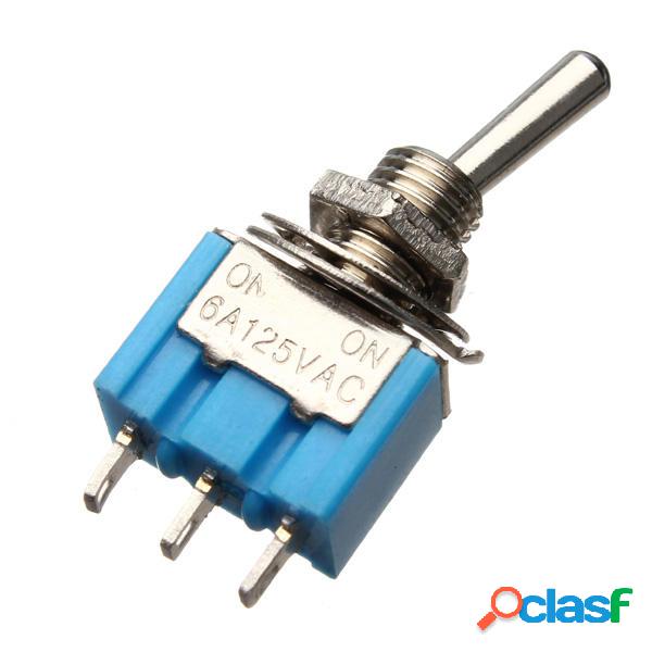 5pcs SPDT 3 Pin Interruttore a levetta AC 125V 6A ON / ON 2