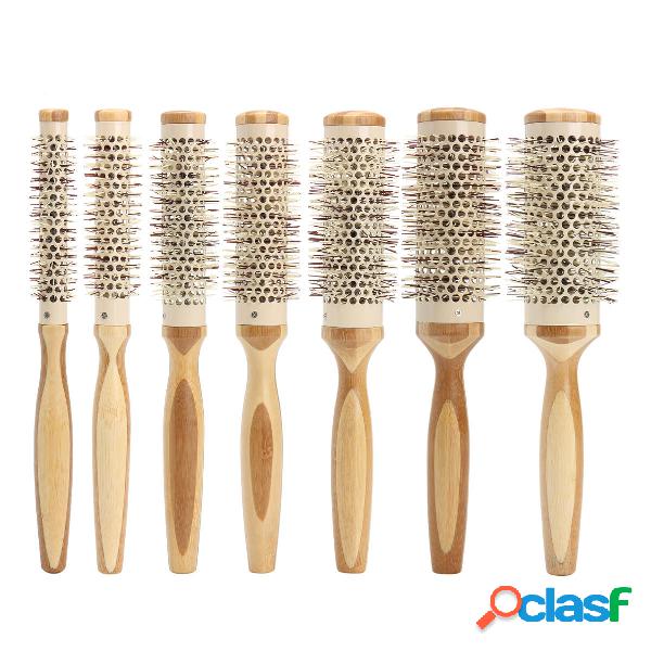 7 Pro Round Pennello Ricci Capelli Roller Pennello Natural