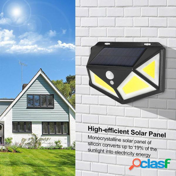 76/120 COB LED solare Alimentato PIR Sensore di movimento