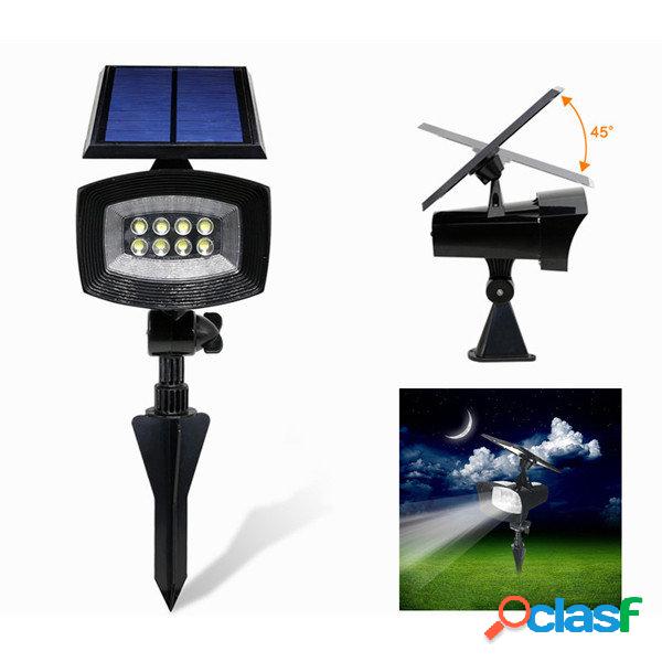 8 LED Pure White solare Spot Lightt Outdooors Giardino Prato