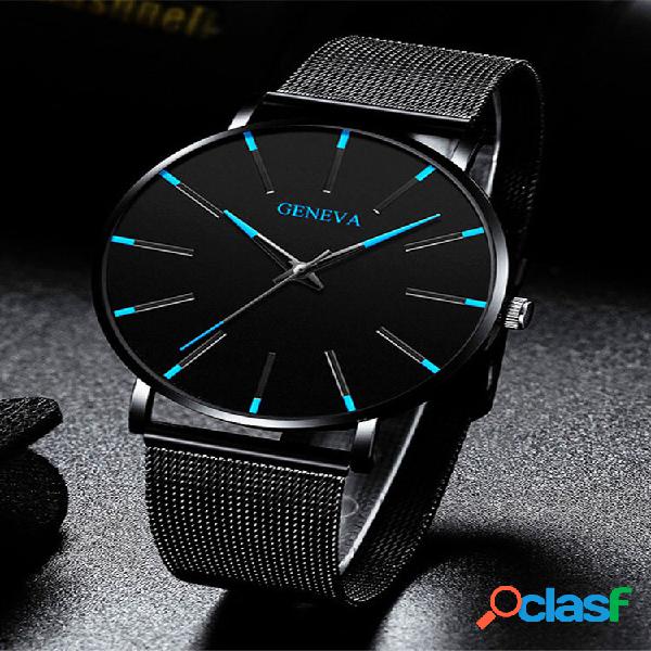 9 colori in lega da uomo vintage Watch puntatore decorato al