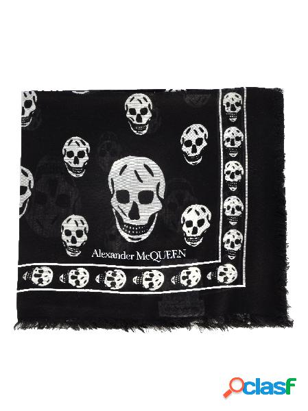 ALEXANDER MCQUEEN FOULARD UOMO 5577174943Q1078 SETA NERO