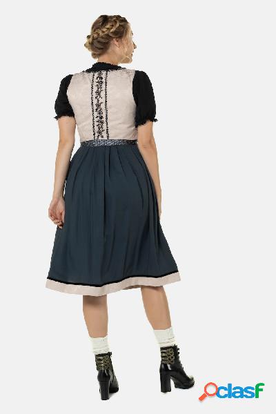 Abito da festa in stile Dirndl, ricami, Jacquard, con