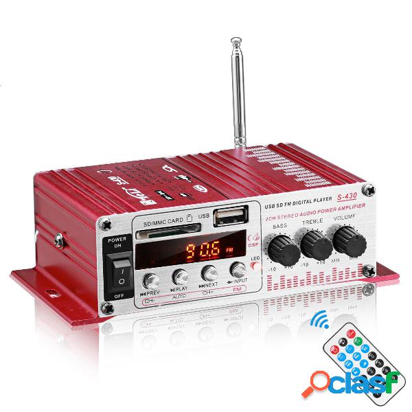 Amplificatore audio stereo da 600 W a 2 canali LCD Display