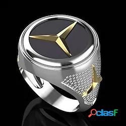 Anello Zirconi Argento Placcato in oro 18k Punk Casuale /