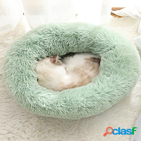 BODISEINT Modern Soft Cuccia rotonda in peluche per gatti o