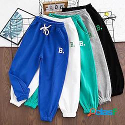 Bambino Da ragazzo Pantaloni Verde Blu Bianco Alfabetico