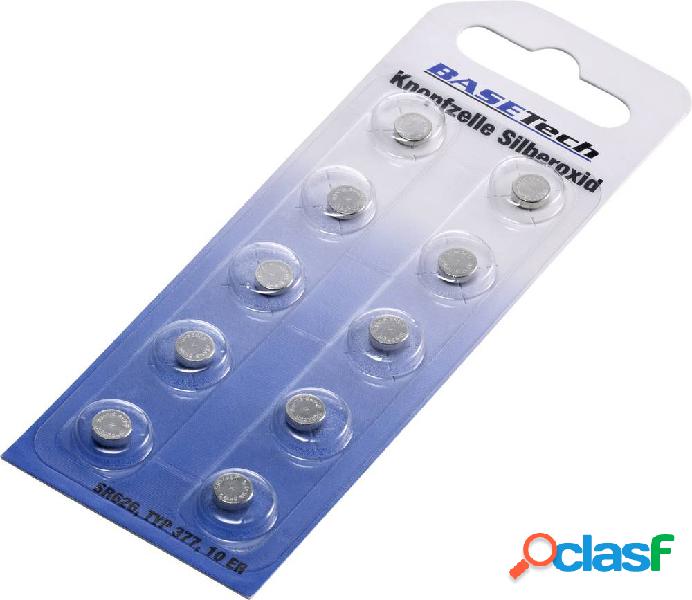 Basetech SR66 SR626 377 Ossido dargento Batteria a bottone