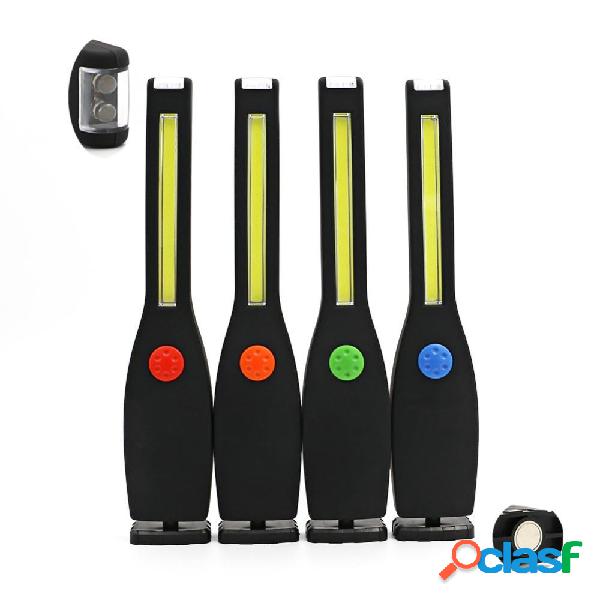Batteria COB alimentato LED 2 modalità portatile torcia