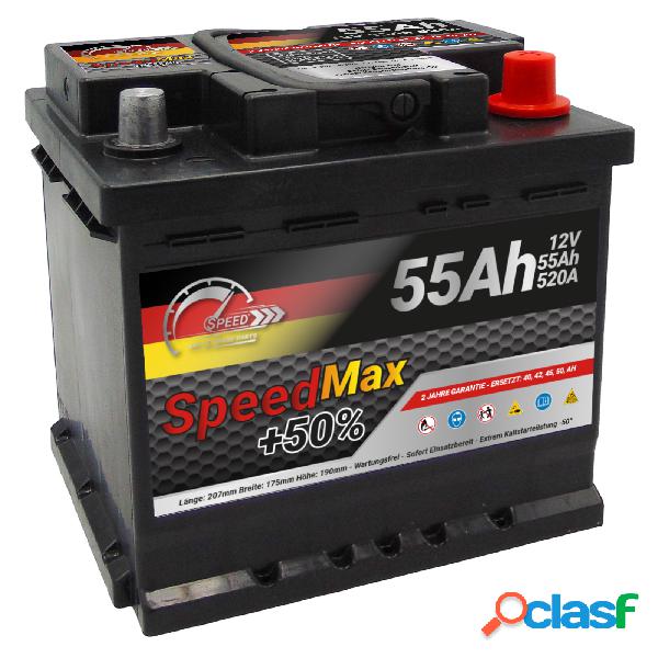 Batteria auto SPEED MAX 55Ah 520A 12V +50%