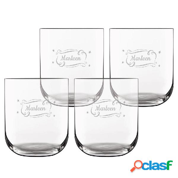 Bicchiere Acqua Elegante Personalizzato (4 pezzi)