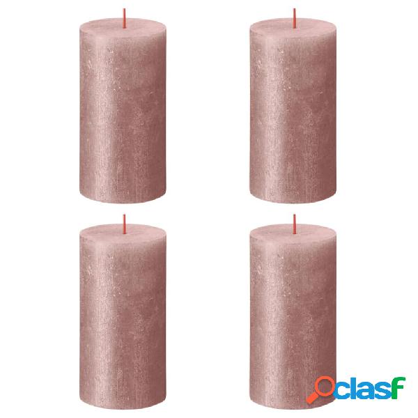 Bolsius Candele Pilastro Rustiche Shimmer 4 pz 130x68 mm
