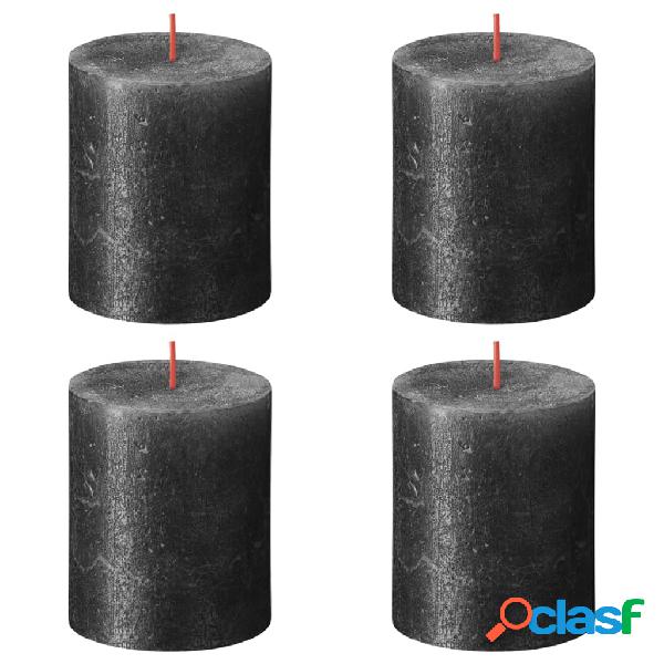 Bolsius Candele Pilastro Rustiche Shimmer 4 pz 80x68 mm