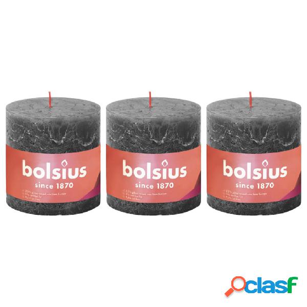 Bolsius Candele Rustiche Colonna Shine 3 pz 100x100 mm