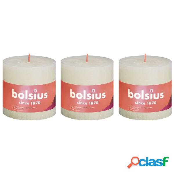 Bolsius Candele Rustiche a Colonna Shine 3 pz 100x100 mm