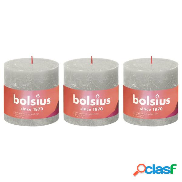 Bolsius Candele Rustiche a Colonna Shine 3 pz 100x50 mm