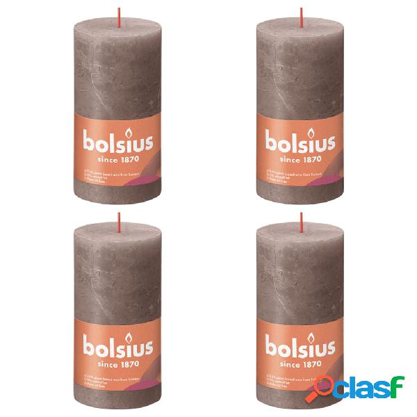 Bolsius Candele Rustiche a Colonna Shine 4 pz 130x68mm