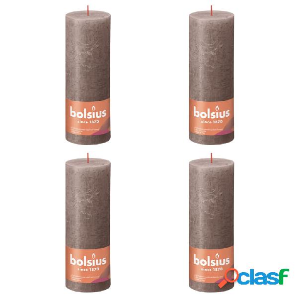Bolsius Candele Rustiche a Colonna Shine 4 pz 190x68mm