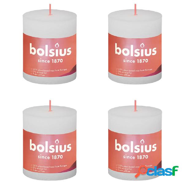 Bolsius Candele Rustiche a Colonna Shine 4 pz 80x68 mm