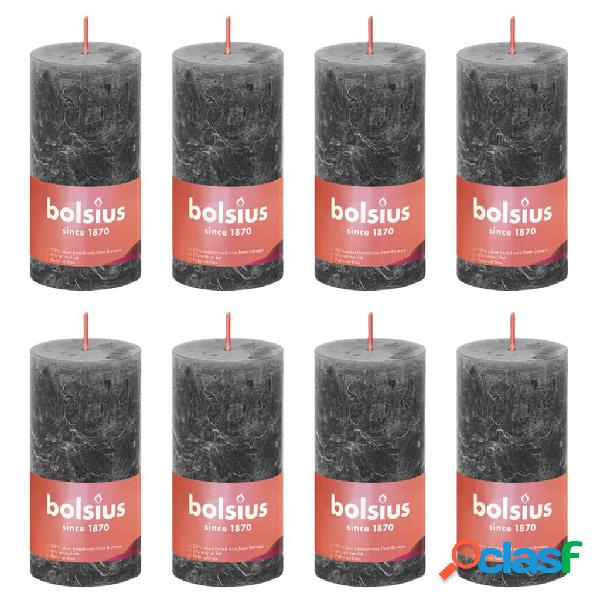 Bolsius Candele Rustiche a Colonna Shine 8 pz 100x50mm