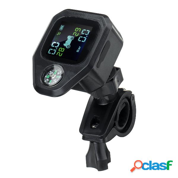 Bussola moto TPMS LCD Display Sistema di monitoraggio della