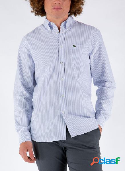 CAMICIA IN COTONE OXFORD A RIGHE
