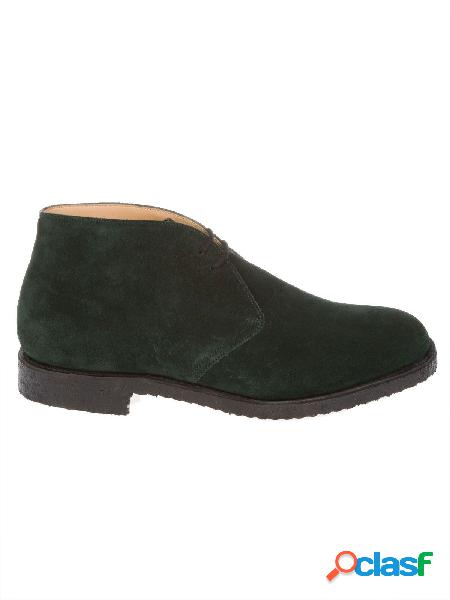 CHURCHS POLACCHINI UOMO 1138274183DARKGREEN CAMOSCIO VERDE