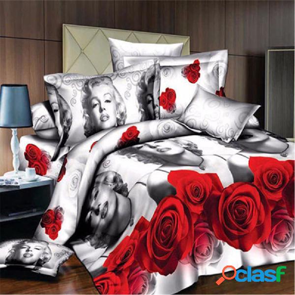 COMPLETO LETTO STAMPA 3D LENZUOLA MATRIMONIALE SOTTO SOPRA