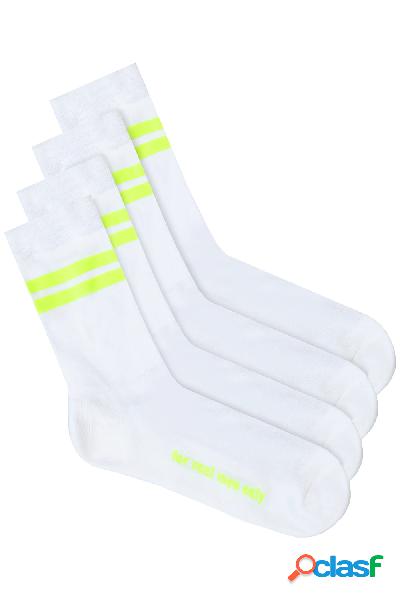 Calzini sportivi in confezione doppia con due righe, Uomo,
