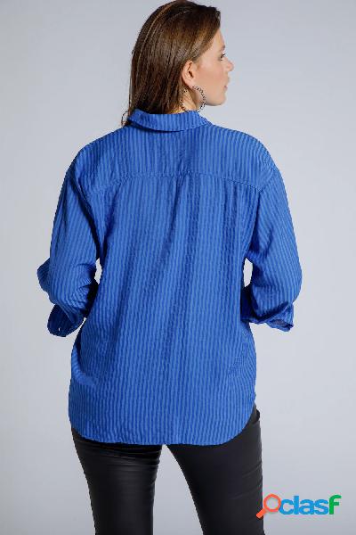 Camicia a righe dal taglio oversize con maniche lunghe,