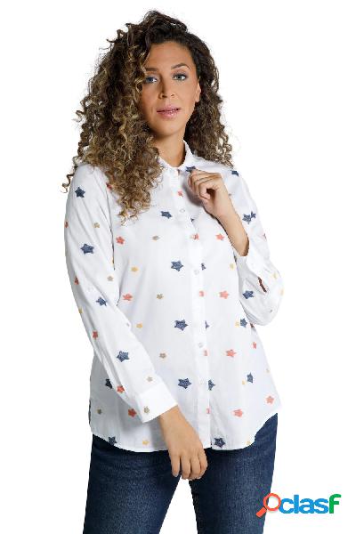 Camicia con stelle, colletto da camicia e maniche lunghe,