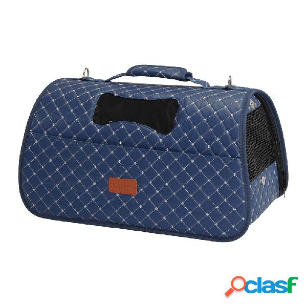 Camon Borsa trasportino trapuntata "Rombo" Blu 42x25x25 cm