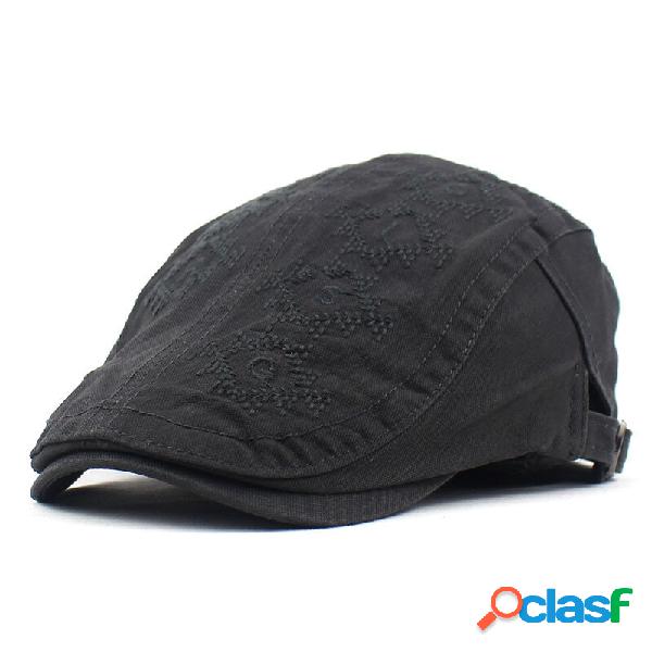 Cappello da uomo in cotone ricamato pittore Beret Caps