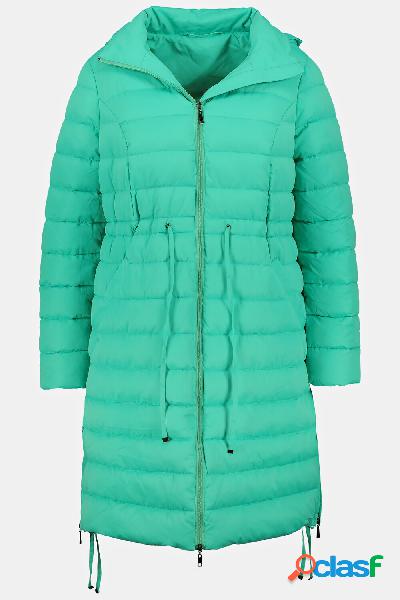Cappotto trapuntato con zip sullorlo, colletto alto e