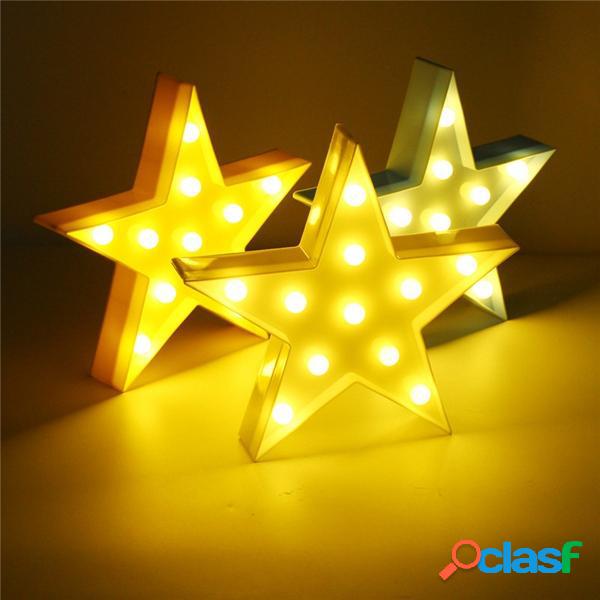 Carino LED Luce di notte a cinque punte per la decorazione