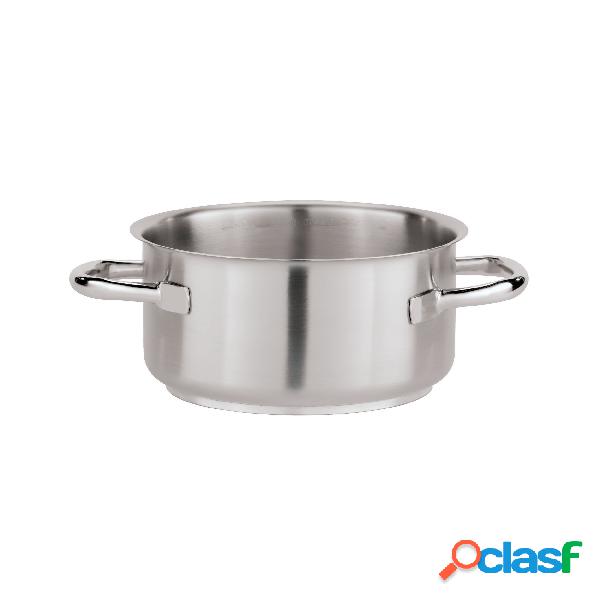 Casseruola Mezza Alta 2 Maniglie C16 Serie 1000 Inox, peso