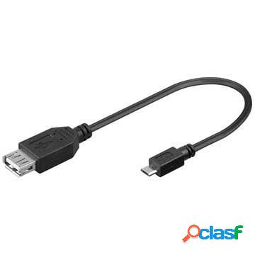 Cavo Adatttore Qnect MicroUSB OTG - Colore Nero