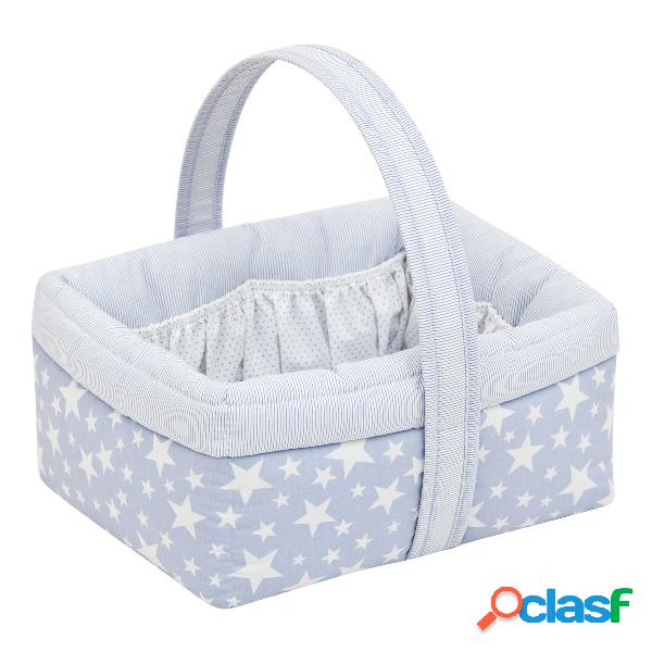 Cestina Imbottita 22.5X29X29 Cm Star Azzurro