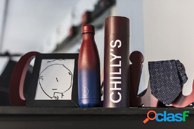 Chilly's Bottles Bottiglia termica matte rosso blu blu rosso